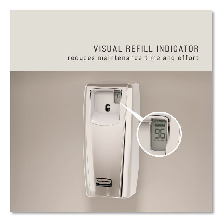 RUBBERMAID COMMERCIAL PROD. 1793535 TC Microburst Odor Control System 9000 LCD, 3.6 x 4.33 x 8.75, White