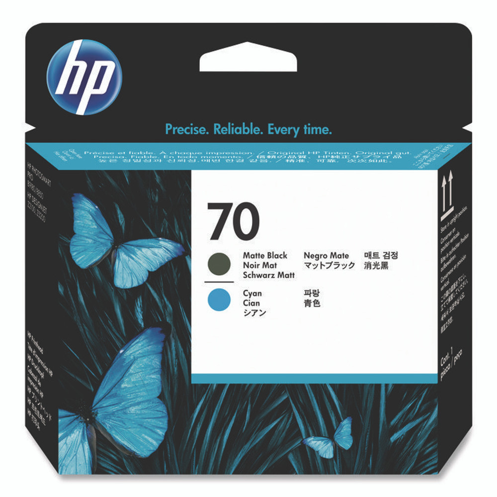 HP INC C9404A HP 70, (C9404A) Matte Black/Cyan Printhead