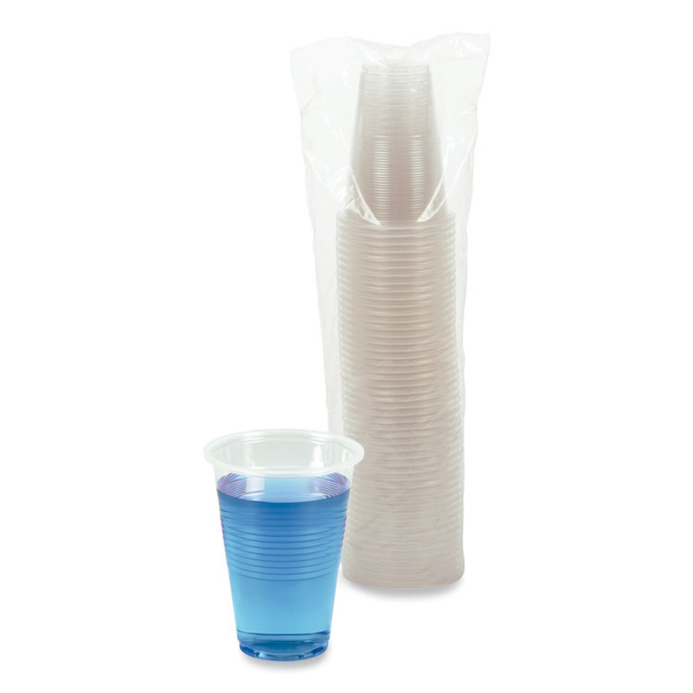 BOARDWALK TRANSCUP16PK Translucent Plastic Cold Cups, 16 oz, Polypropylene, 50/Pack