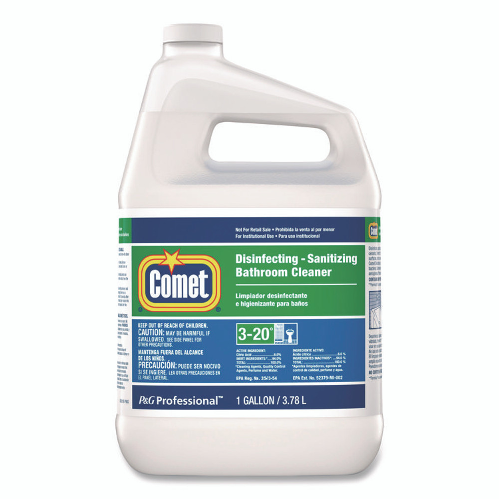 PROCTER & GAMBLE Comet® 22570CT Disinfecting-Sanitizing Bathroom Cleaner, One Gallon Bottle, 3/Carton