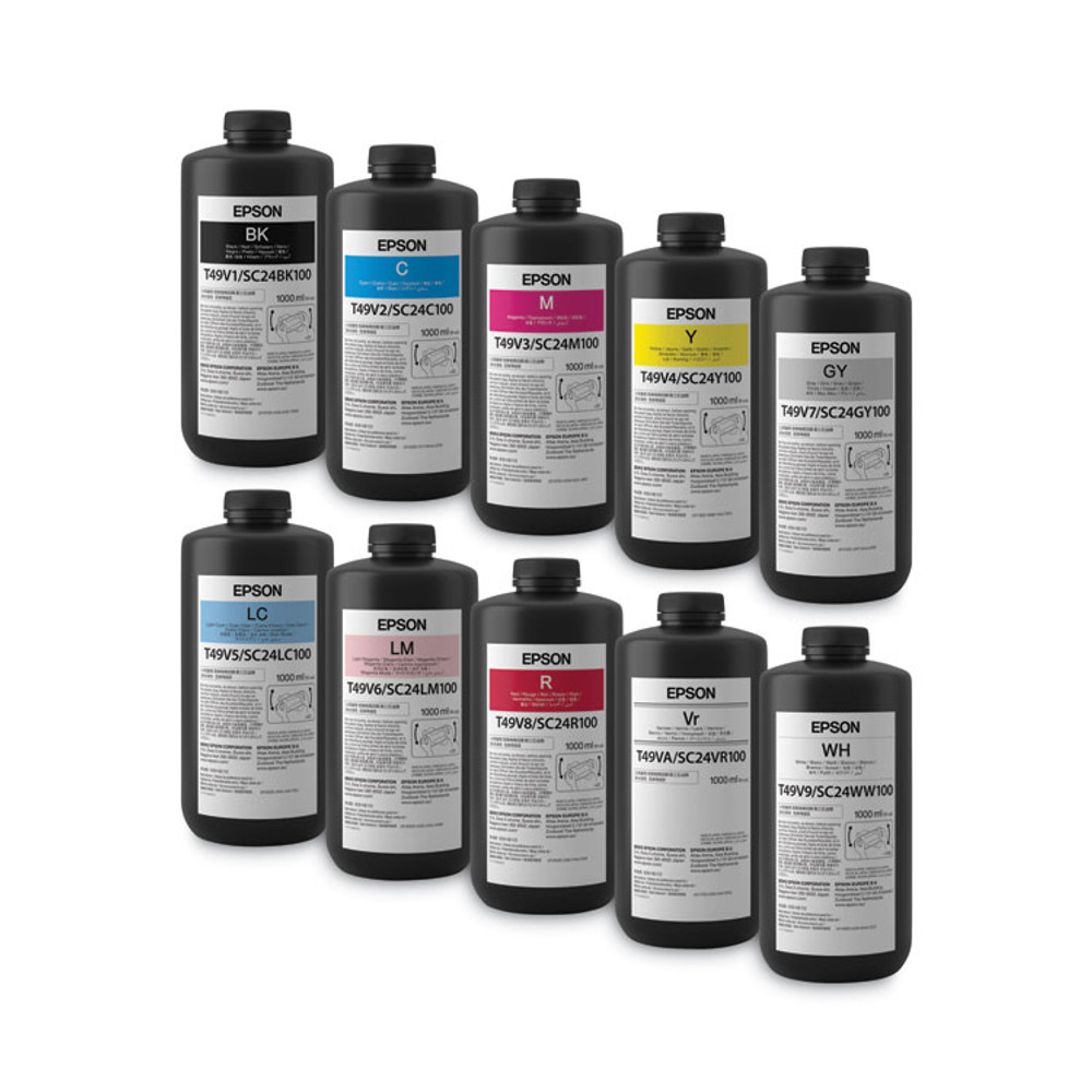 EPSON AMERICA, INC. T49V510 T49V510 (T49V) UltraChrome UV Ink, 1,000 mL, Light Cyan