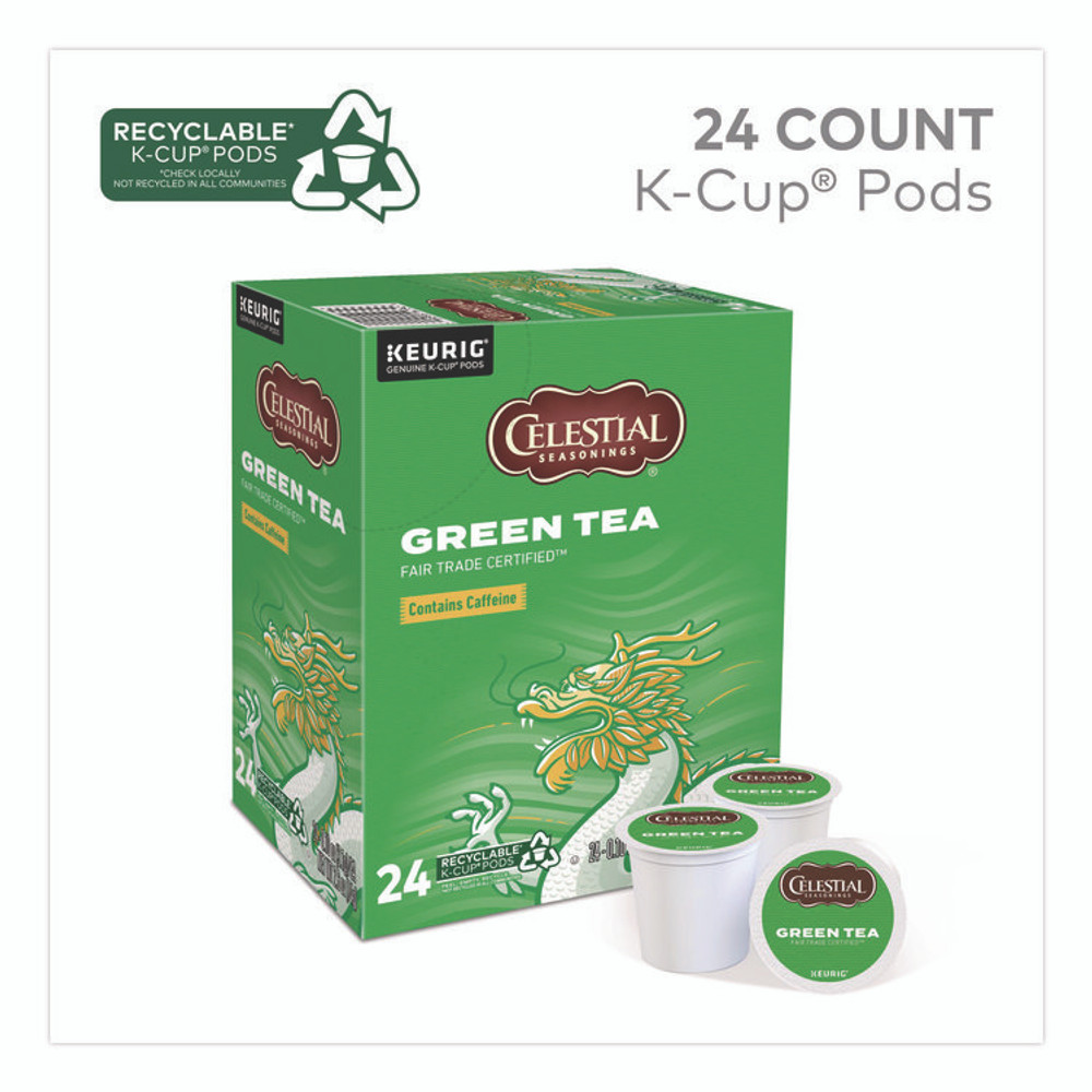 KEURIG DR PEPPER Celestial Seasonings® 14734 Green Tea K-Cups, 24/Box