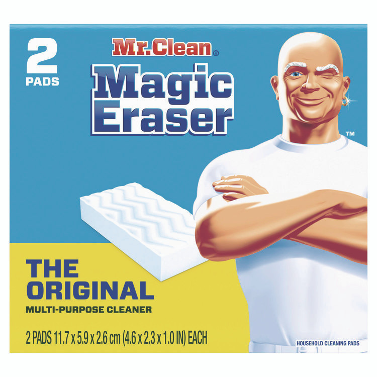PROCTER & GAMBLE Mr. Clean® 43515 Magic Eraser, 4.6 x 2.3, 1" Thick, White, 2/Pack, 12 Packs/Carton