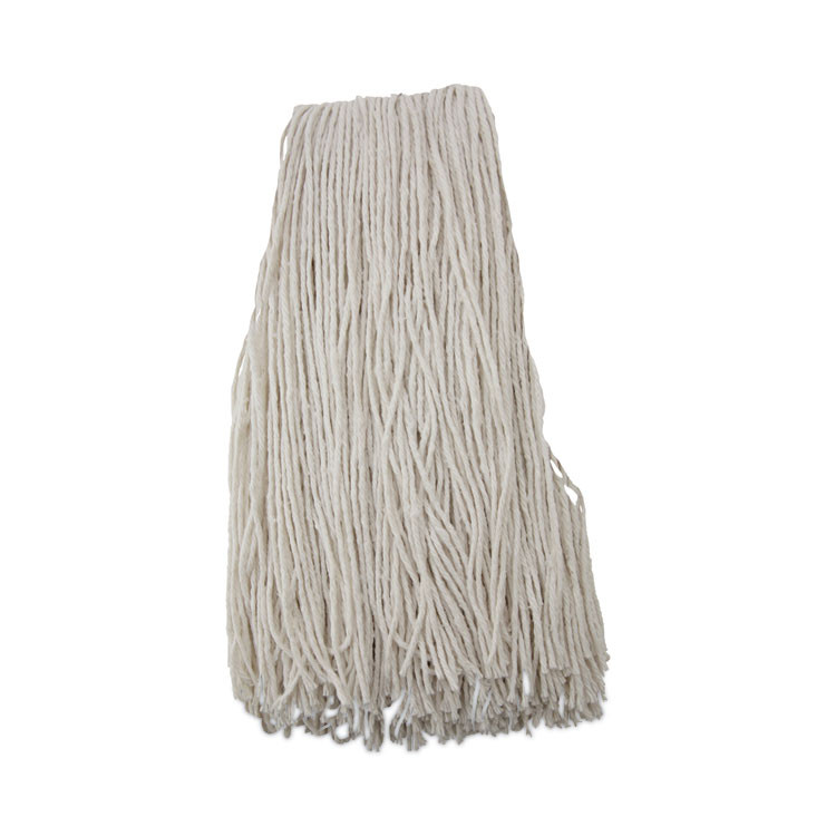 BOARDWALK 224RCT Premium Cut-End Wet Mop Heads, Rayon, 24 oz, White, 12/Carton