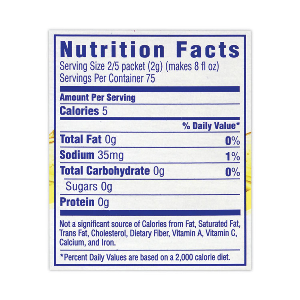 KRAFT FOODS, INC Crystal Light® 30700153 On-The-Go Sugar-Free Drink Mix, Lemonade, 0.17 oz Single-Serving Tubes, 30/Pack, 2 Packs/Carton