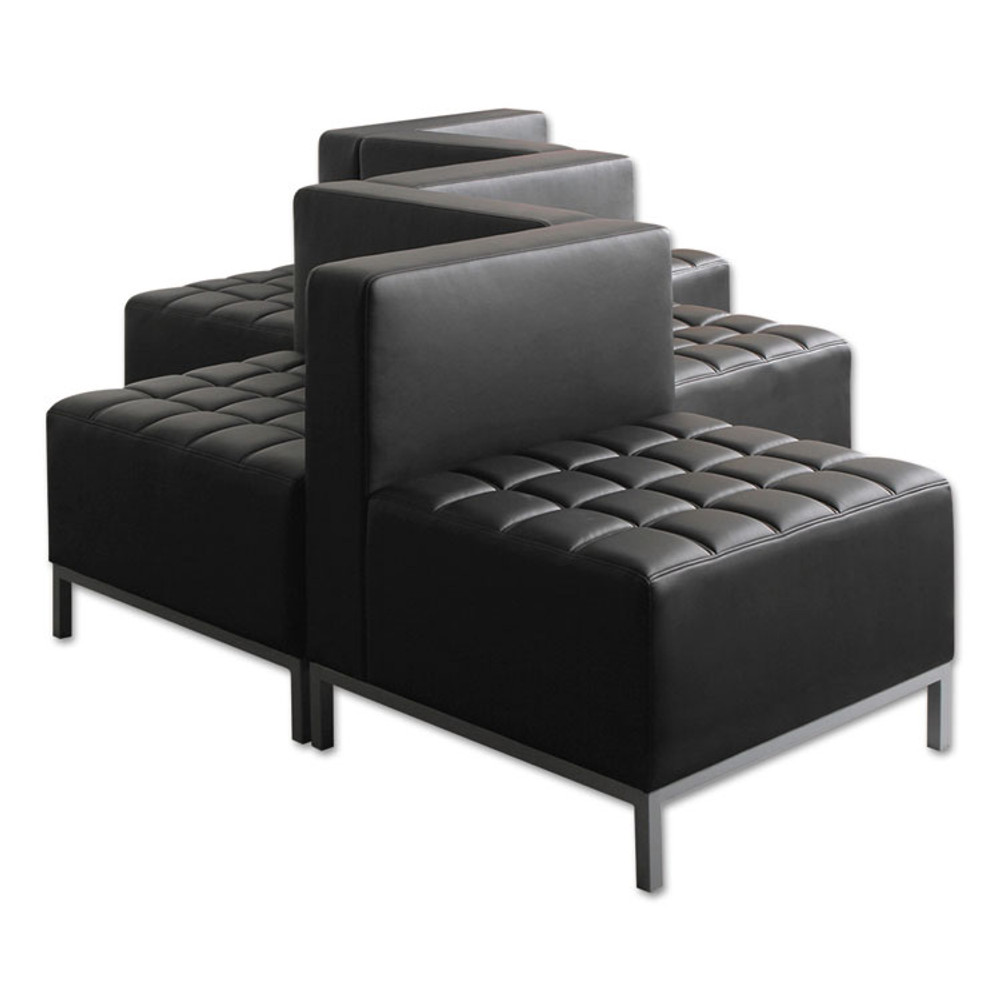 ALERA QB8116 Alera QUB Series Armless L Sectional, 26.38w x 26.38d x 30.5h, Black