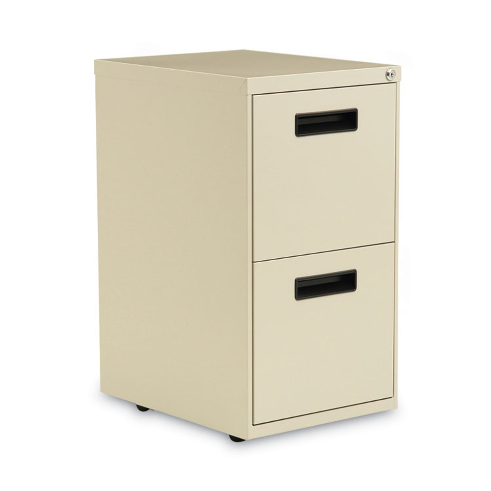 ALERA PAFFPY File Pedestal, Left or Right, 2 Legal/Letter-Size File Drawers, Putty, 14.96" x 19.29" x 27.75"