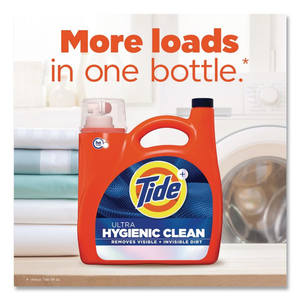 PROCTER & GAMBLE Tide® 12216 Hygienic Clean Heavy 10x Duty HE Liquid Laundry Detergent, Original Scent, 117 oz Pour Bottle, 4/Carton