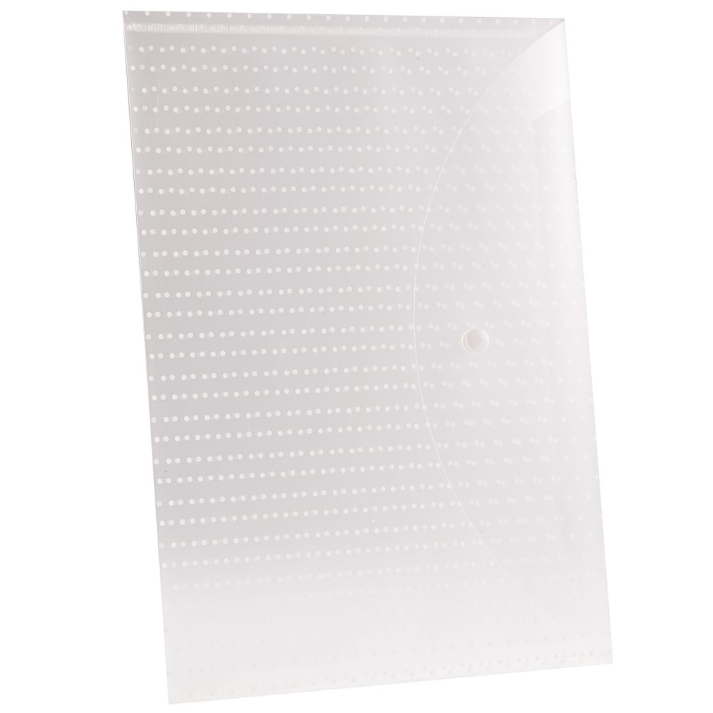 ADVANTUS CORP. 36203 Realspace Poly Project Envelope, Letter Size, Clear/White Dots