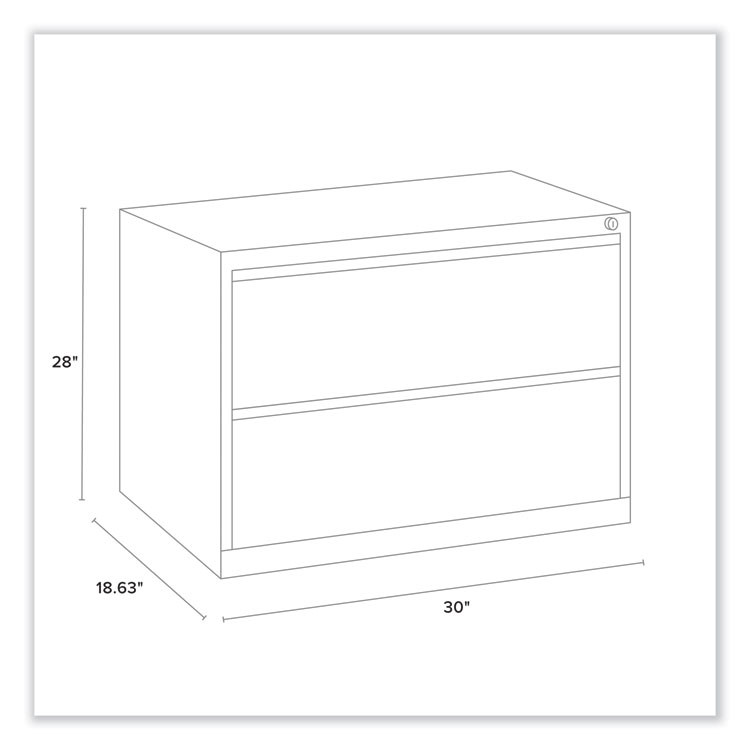 ALERA HLF3029LG Lateral File, 2 Legal/Letter-Size File Drawers, Light Gray, 30" x 18.63" x 28"