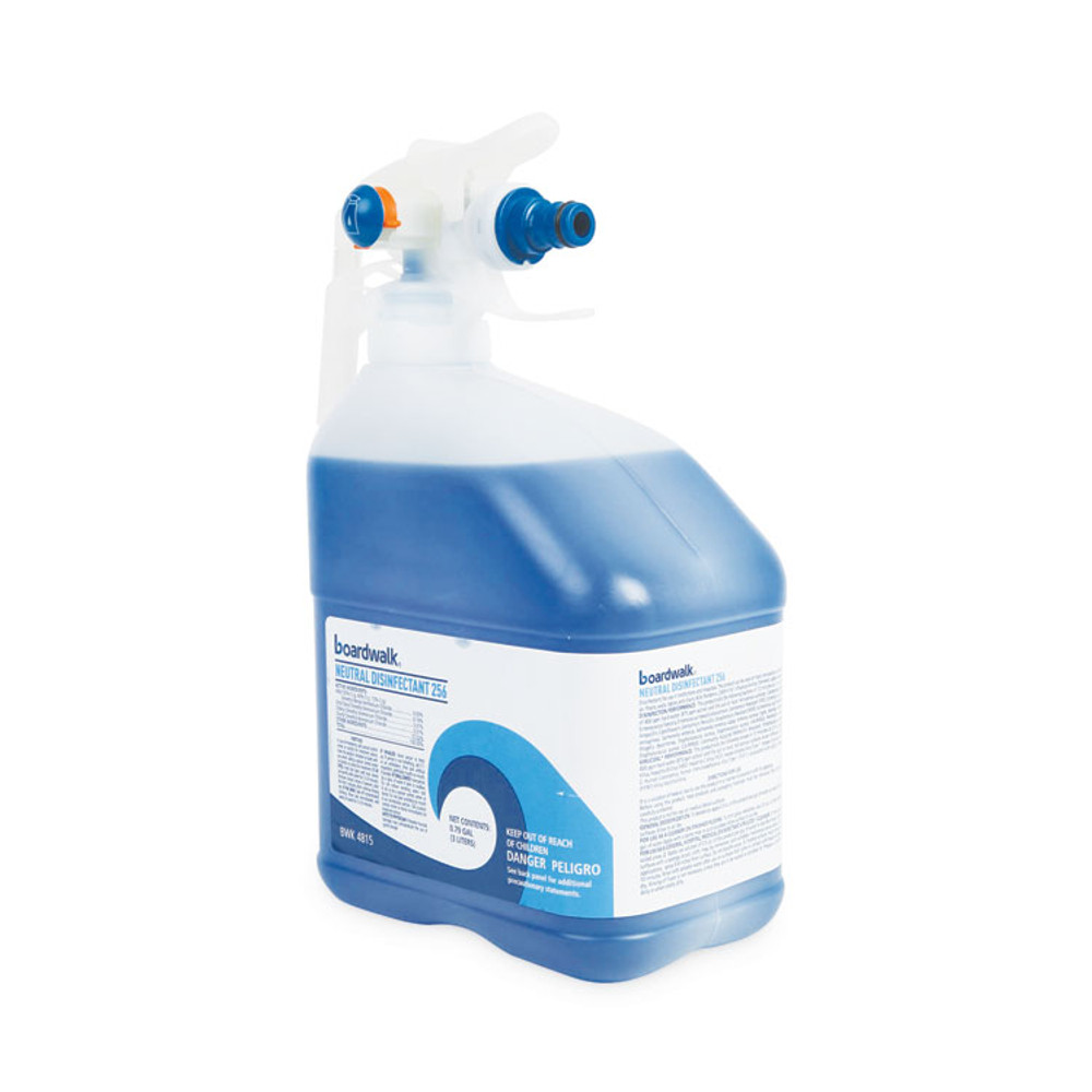 BOARDWALK 4815 PDC Neutral Disinfectant, Floral Scent, 3 Liter Bottle, 2/Carton