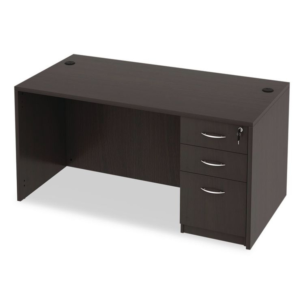 ALERA VA216030ES Alera Valencia Series Straight Front Desk Shell, 59.13" x 29.5" x 29.63", Espresso