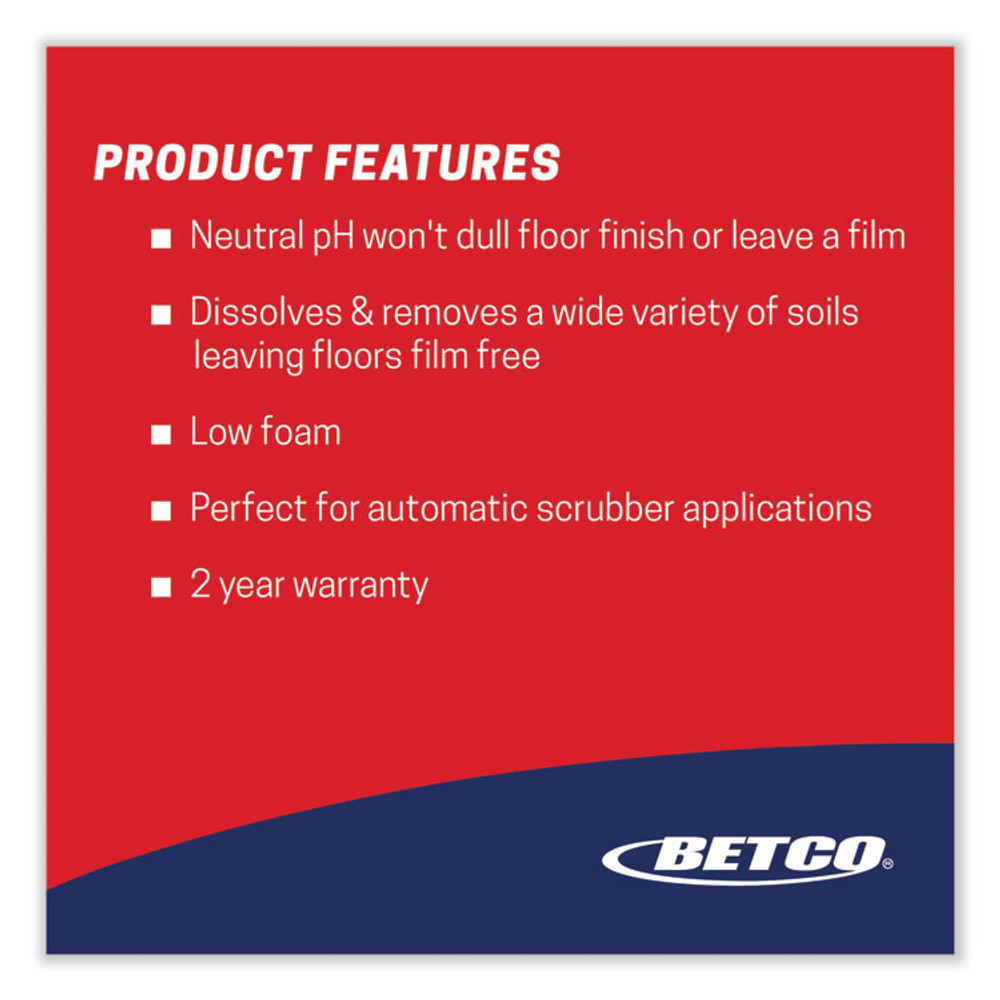 BETCO CORPORATION 1784700 pH7 Ultra Neutral Cleaner, Lemon Scent, 2 L Bottle, 4/Carton