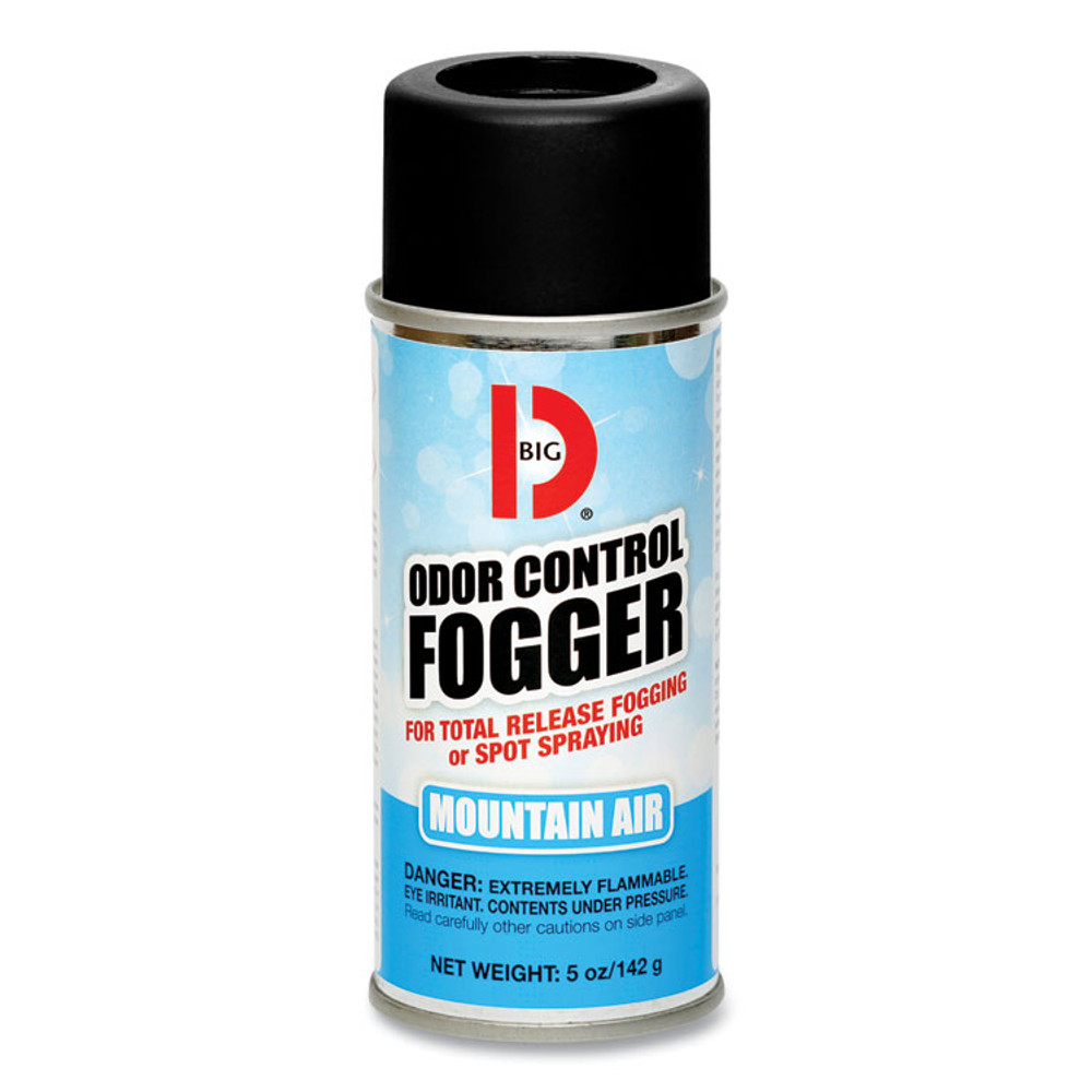 BIG D Industries 344 Odor Control Fogger, Mountain Air Scent, 5 oz Aerosol Spray, 12/Carton