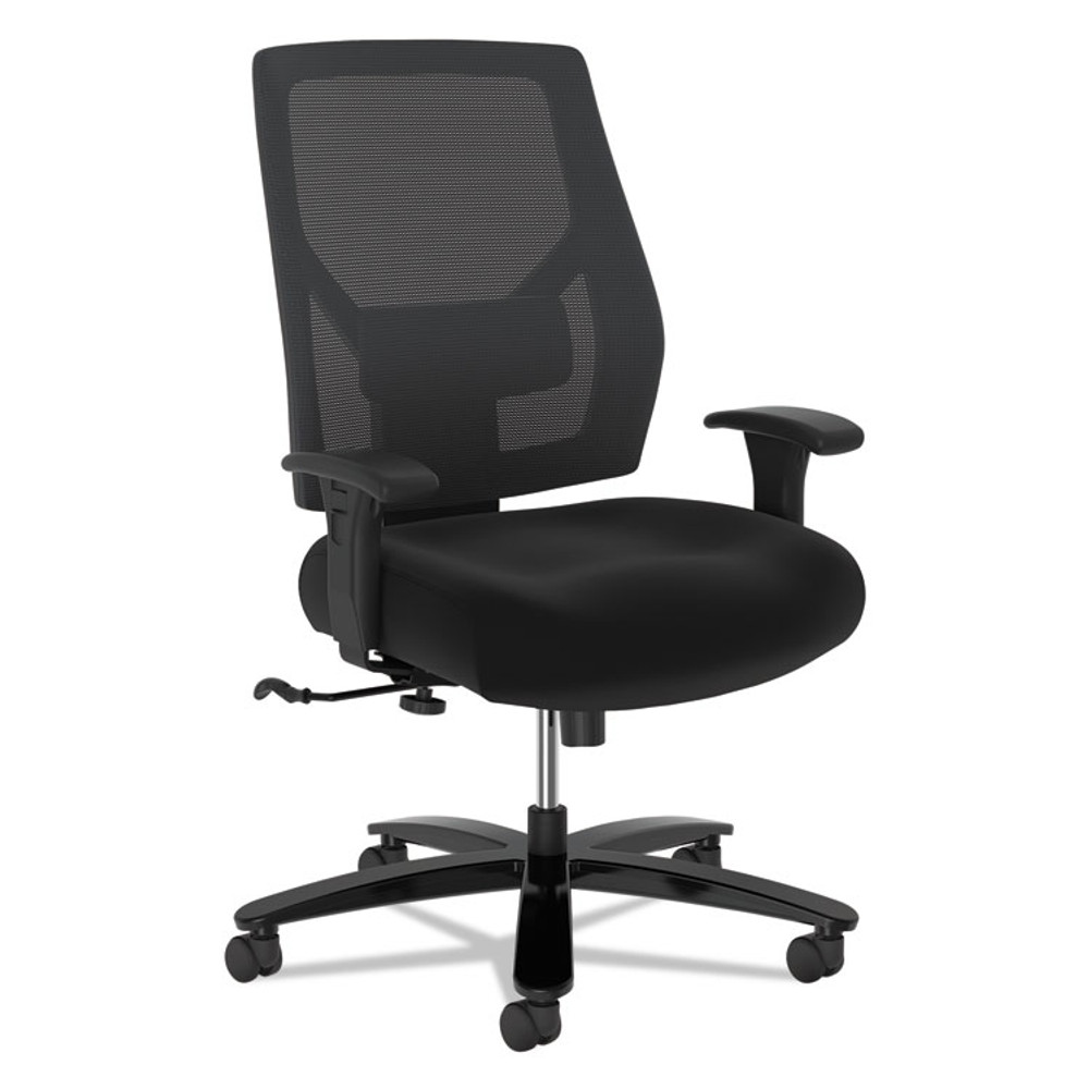 HON COMPANY VL585ES10T Crio Big and Tall Mid-Back Task Chair, Supports Up to 450 lb, 18" to 22" Seat Height, Black