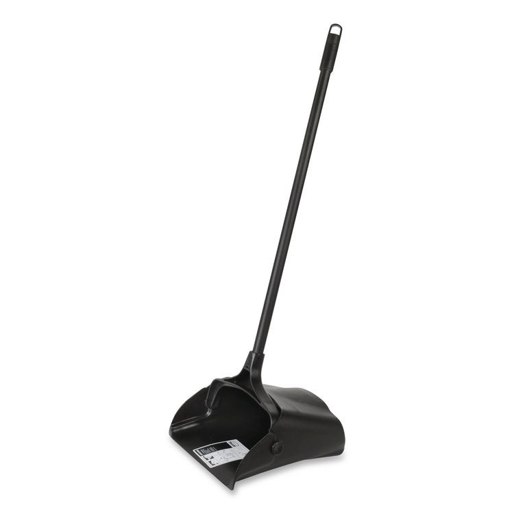 RUBBERMAID COMMERCIAL PROD. 253100BK Lobby Pro Upright Dustpan with Wheels, 12.5w x 37h, Polypropylene with Vinyl Coat, Black