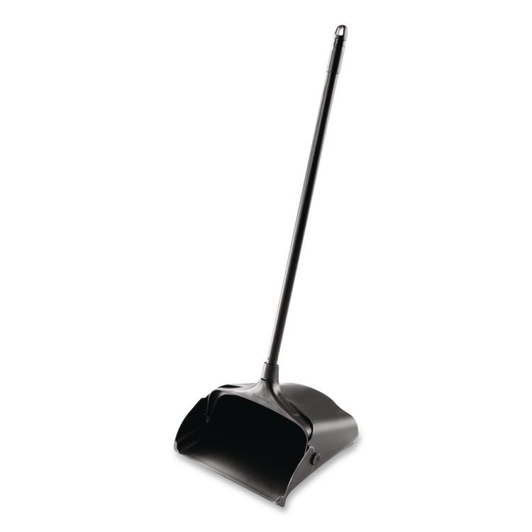RUBBERMAID COMMERCIAL PROD. 253100BK Lobby Pro Upright Dustpan with Wheels, 12.5w x 37h, Polypropylene with Vinyl Coat, Black