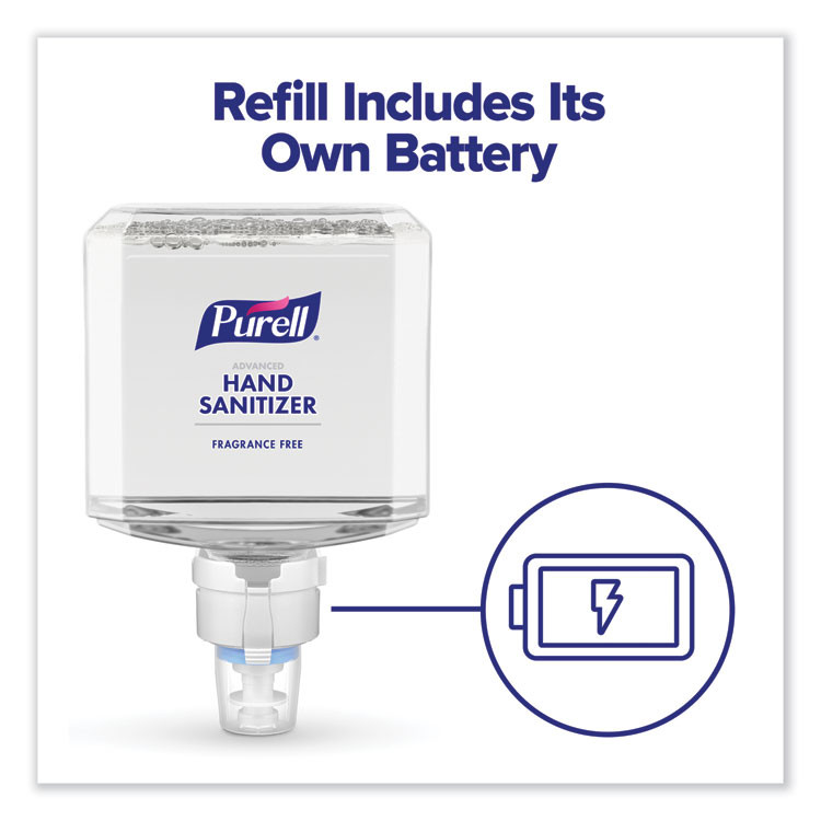 GO-JO INDUSTRIES PURELL® 775102 Advanced Hand Sanitizer Gentle and Free Foam, 1,200 mL Refill, Fragrance-Free, For ES8 Dispensers, 2/Carton