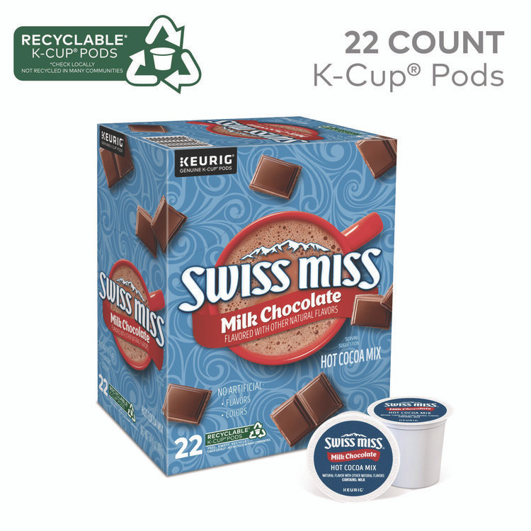KEURIG DR PEPPER Swiss Miss® 8292 Milk Chocolate Hot Cocoa K-Cup, 22/Box