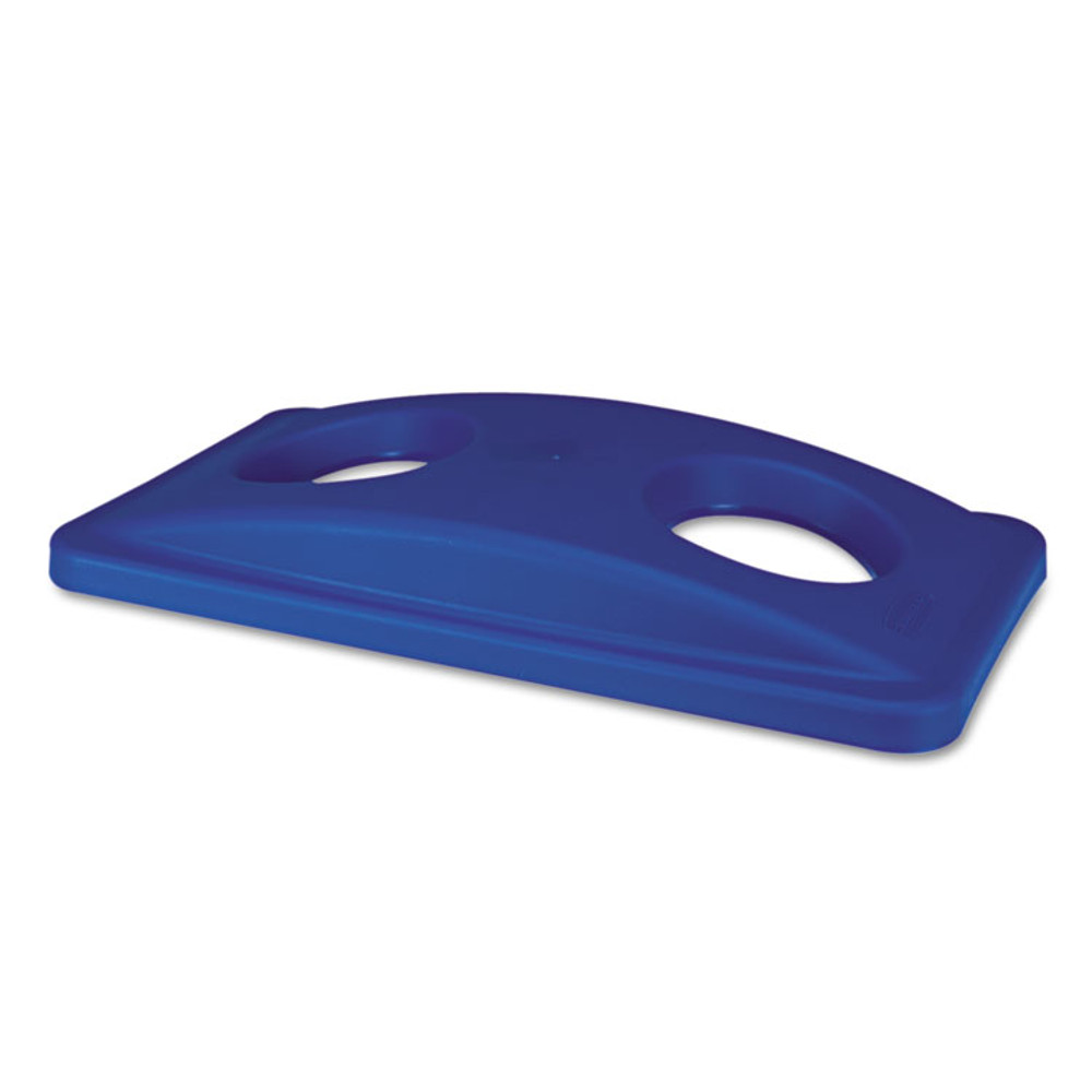 RUBBERMAID COMMERCIAL PROD. 269288BE Lid for Slim Jim Bottle Recycling Container, 20.38w x 11.38d x 2.75h, Blue