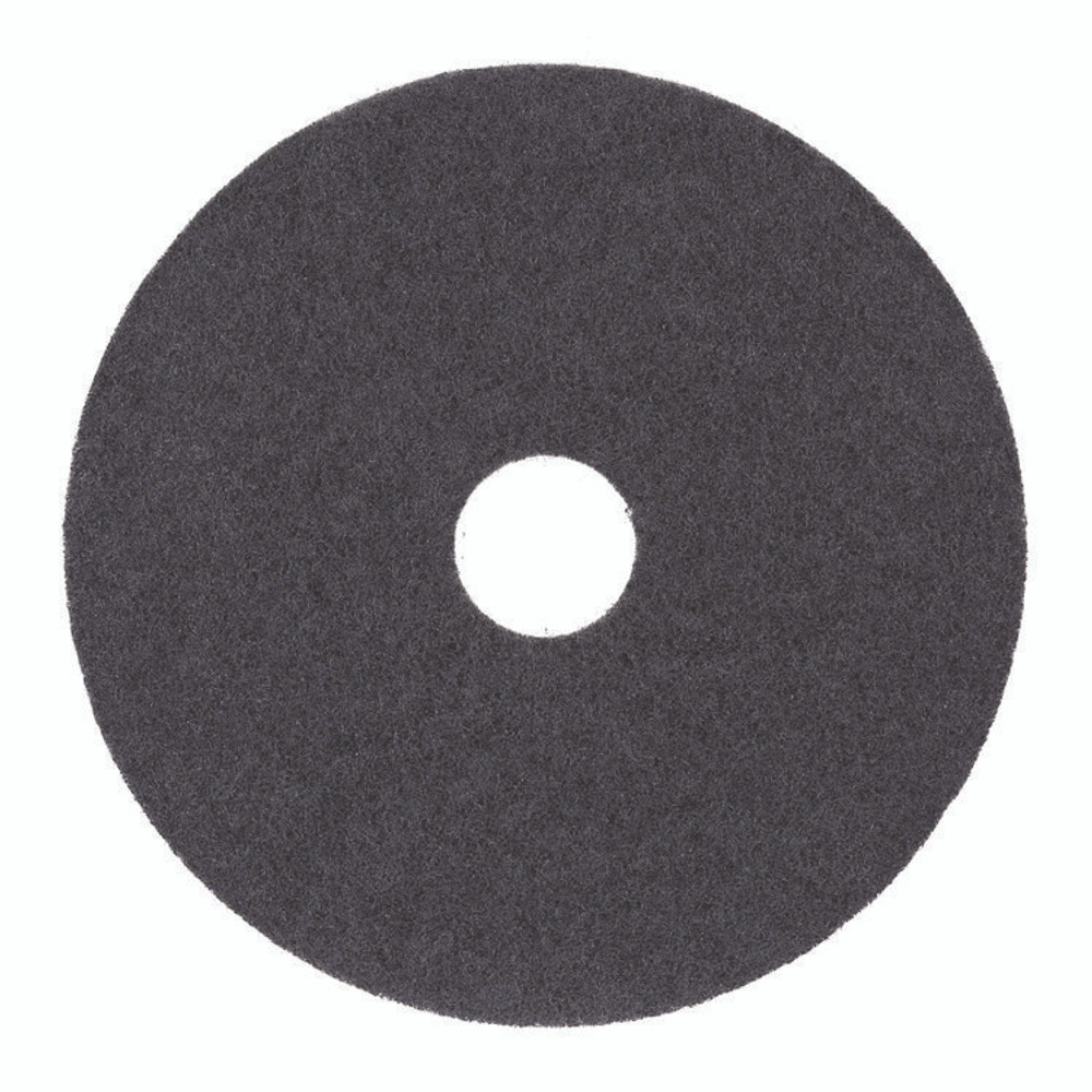 BOARDWALK 4012BLA Stripping Floor Pads, 12" Diameter, Black, 5/Carton