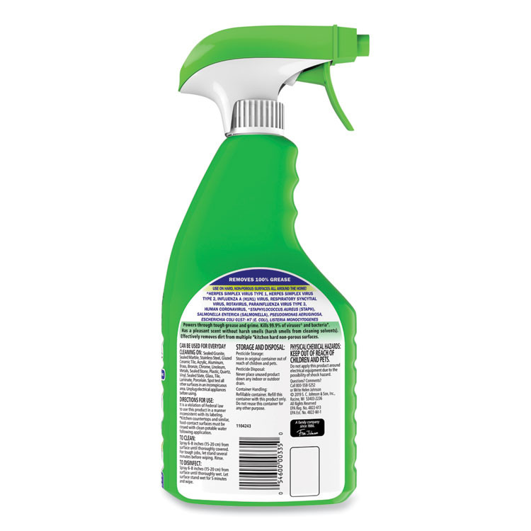 SC JOHNSON Fantastik® 366094 Disinfectant Multi-Purpose Cleaner Lemon Scent, 32 oz Spray Bottle, 8/Carton