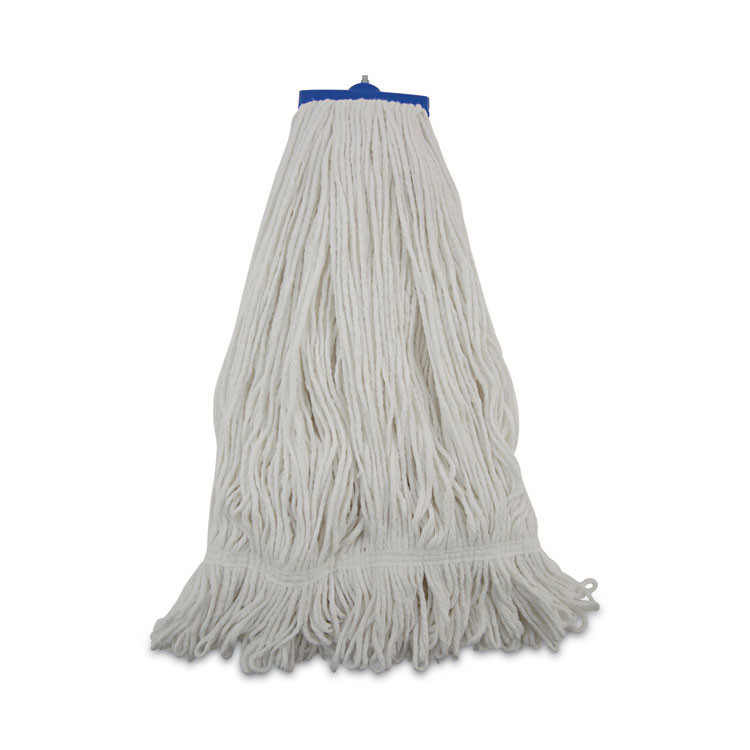 BOARDWALK 824R Mop Head, Lie-Flat Head, Rayon Fiber, 24 oz, White, 12/Carton