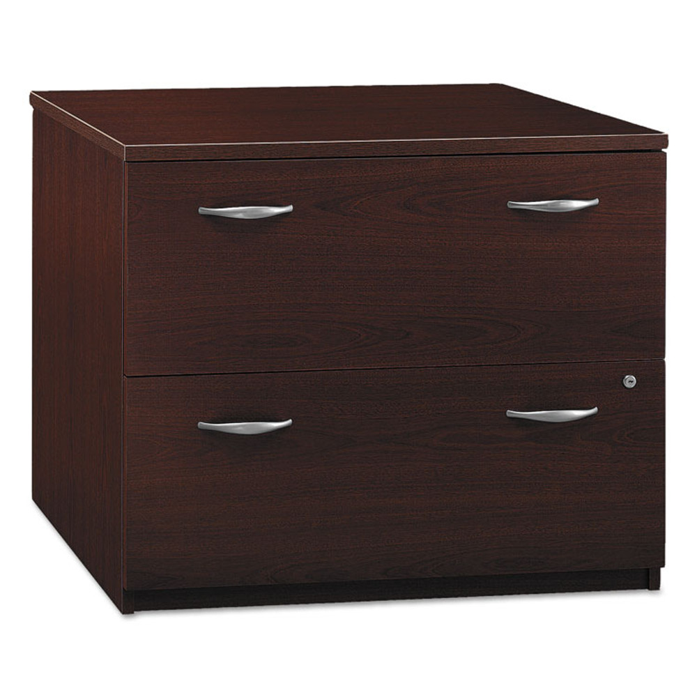 BUSH INDUSTRIES WC36754SU Series C Lateral File, 2 Legal/Letter/A4/A5-Size File Drawers, Mahogany, 35.75" x 23.38" x 29.88"