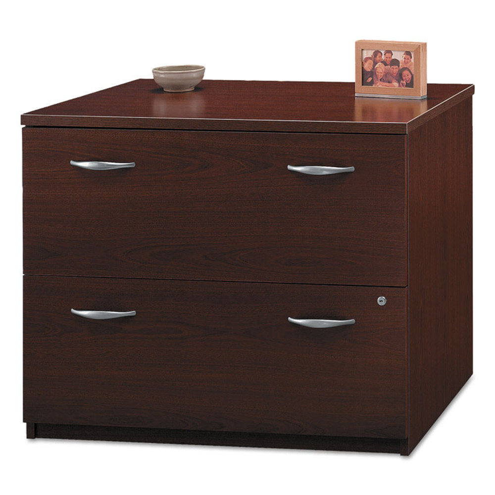 BUSH INDUSTRIES WC36754SU Series C Lateral File, 2 Legal/Letter/A4/A5-Size File Drawers, Mahogany, 35.75" x 23.38" x 29.88"