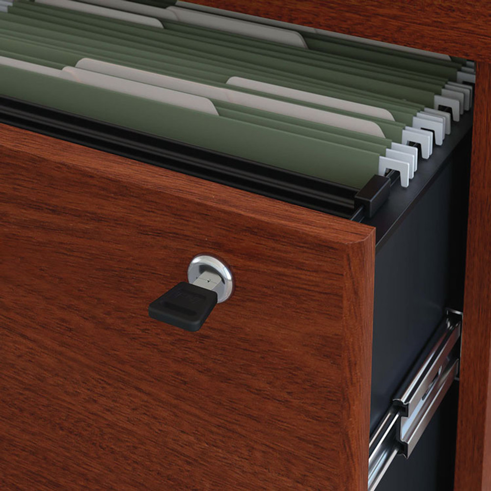 BUSH INDUSTRIES WC36754SU Series C Lateral File, 2 Legal/Letter/A4/A5-Size File Drawers, Mahogany, 35.75" x 23.38" x 29.88"