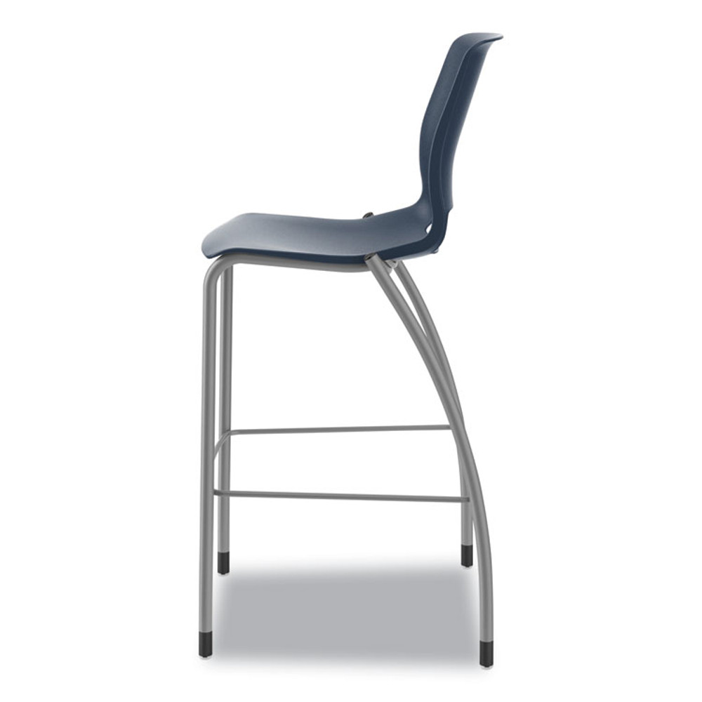 HON COMPANY MG5NEREPLAT Motivate Four-Leg Cafe Height Stool, Supports Up to 300 lb, 30" Seat Height, Regatta Seat, Regatta Back, Platinum Base
