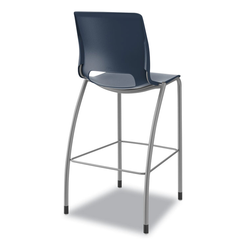 HON COMPANY MG5NEREPLAT Motivate Four-Leg Cafe Height Stool, Supports Up to 300 lb, 30" Seat Height, Regatta Seat, Regatta Back, Platinum Base
