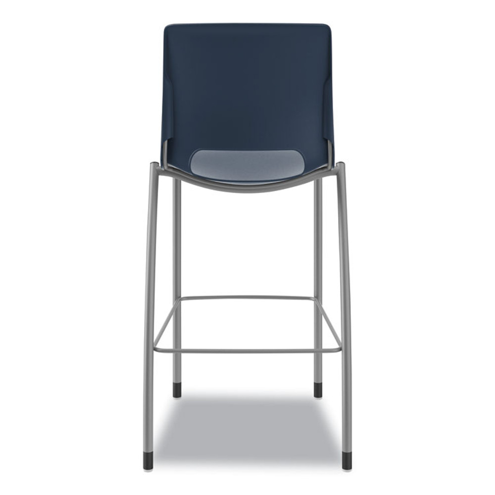 HON COMPANY MG5NEREPLAT Motivate Four-Leg Cafe Height Stool, Supports Up to 300 lb, 30" Seat Height, Regatta Seat, Regatta Back, Platinum Base