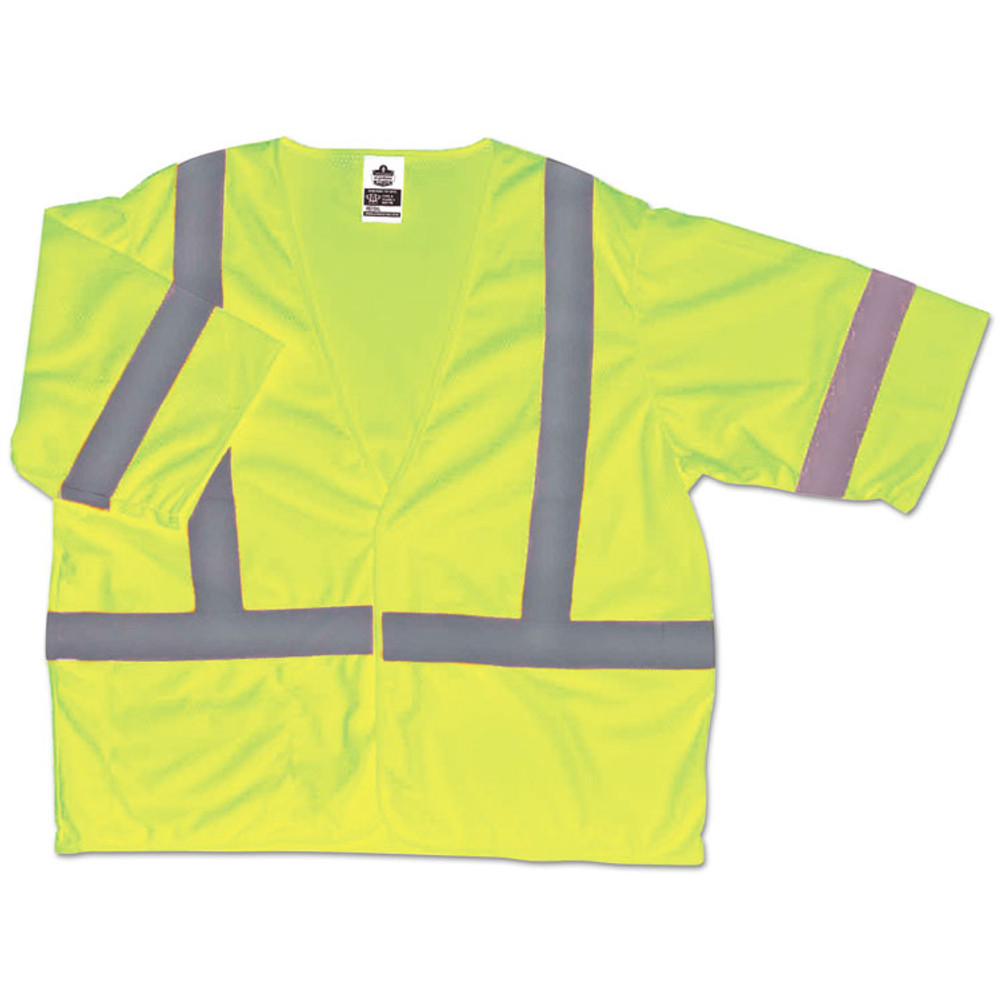 TENACIOUS HOLDINGS, INC. ergodyne® 22027 GloWear 8310HL Type R Class 3 Economy Mesh Vest, 2X-Large to 3X-Large, Lime