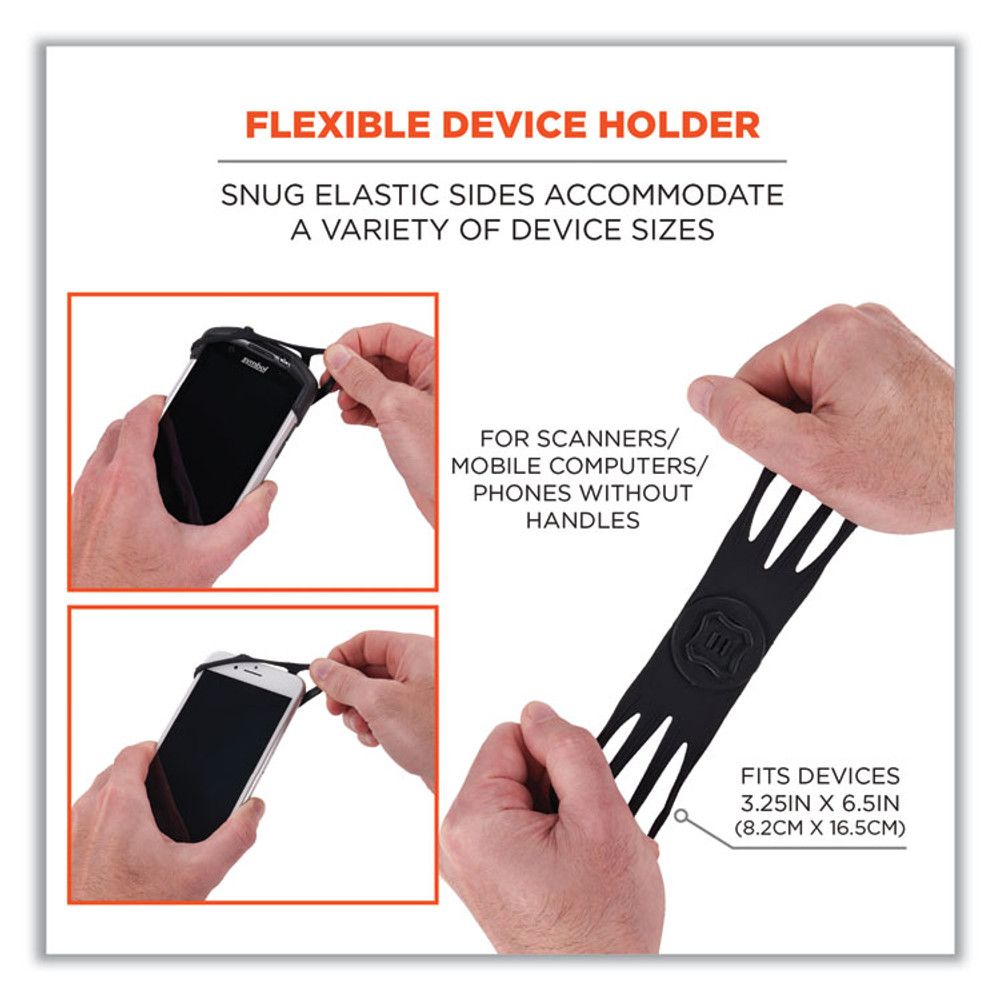 TENACIOUS HOLDINGS, INC. ergodyne® 19144 Squids 5545 Arm and Wrist Scanner Mount, Medium, 7 x 8.5 x 1.5, Elastic, Black