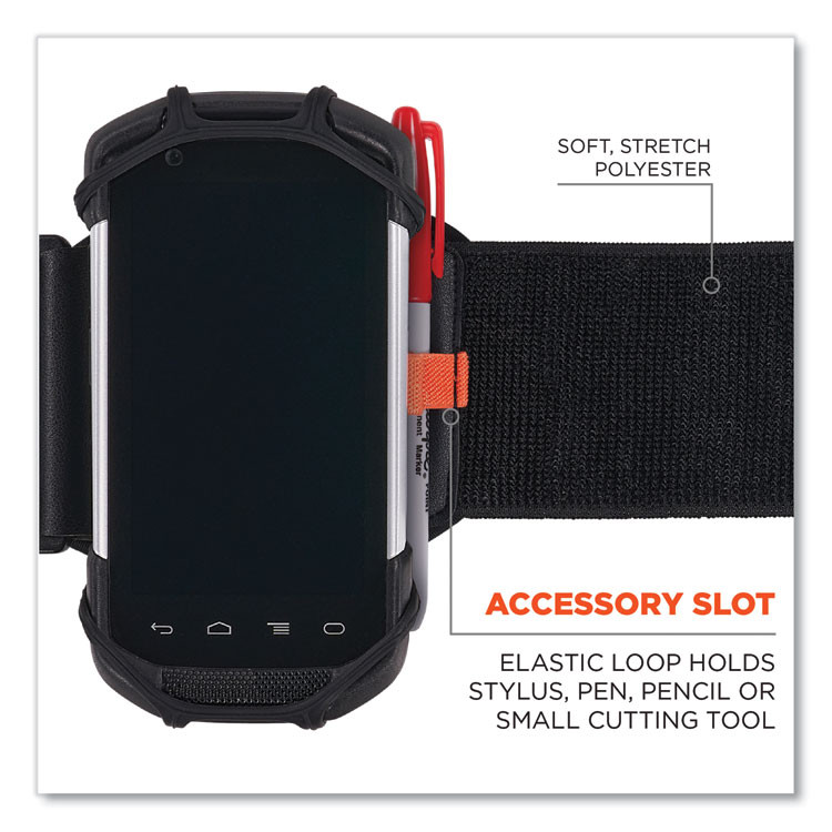 TENACIOUS HOLDINGS, INC. ergodyne® 19144 Squids 5545 Arm and Wrist Scanner Mount, Medium, 7 x 8.5 x 1.5, Elastic, Black