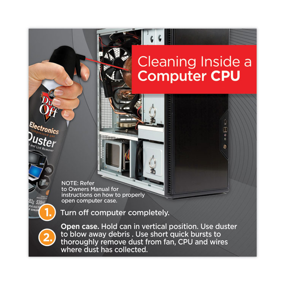 FALCON SAFETY Dust-Off® DPSJMB Disposable Compressed Air Duster, 17 oz Can