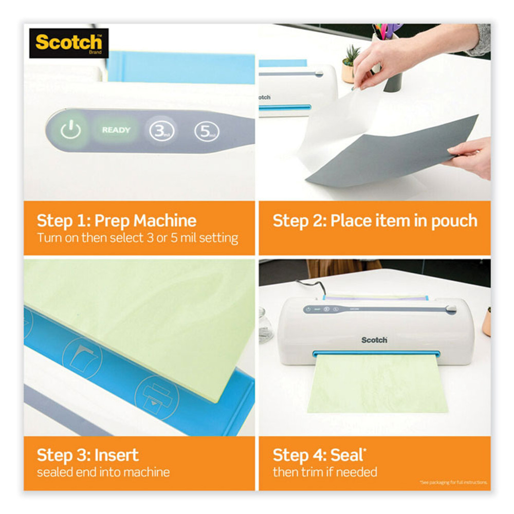 3M/COMMERCIAL TAPE DIV. Scotch™ TP385420DE Laminating Pouches, 3 mil, 8.9 x 11.4, Clear, 20/Pack