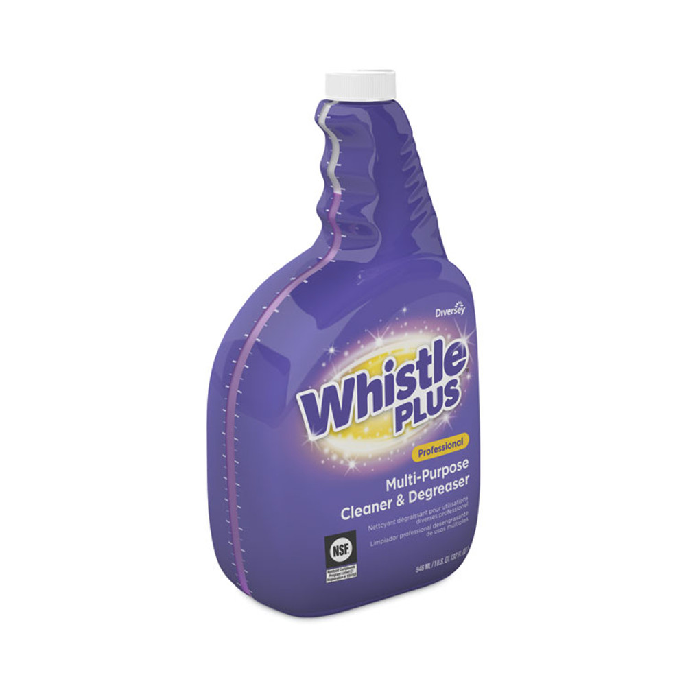 DIVERSEY CBD540571 Whistle Plus Professional Multi-Purpose Cleaner/Degreaser, Citrus, 32 oz Spray Bottle, 4/Carton