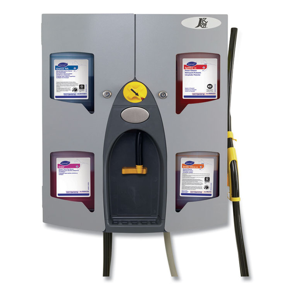 DIVERSEY 3764735 J-Fill QuattroSelect Dispensing System, Four Dispenser, Air Gap, 2.5 L, 18.5 x 7.5 x 24.25, Stainless Steel