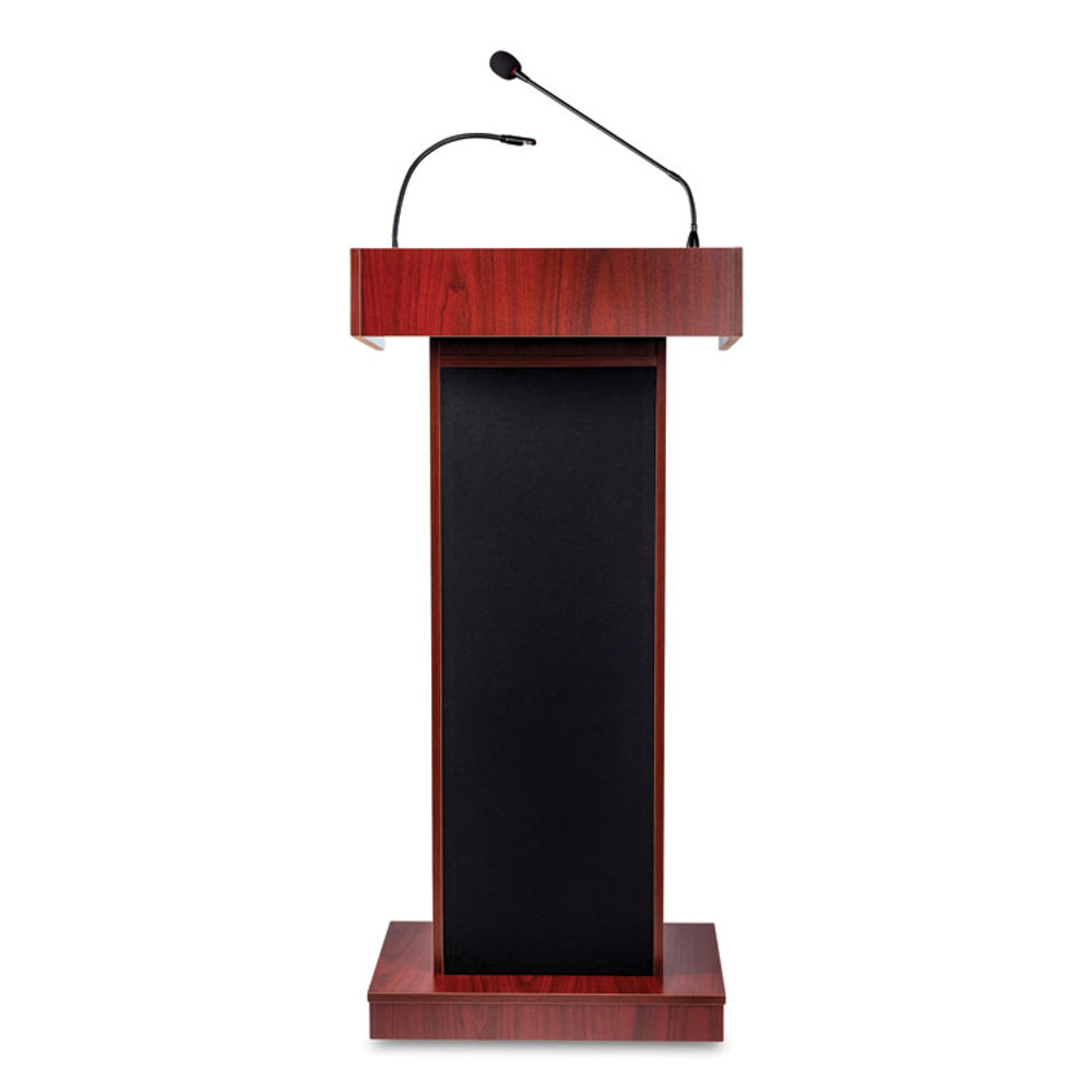 NATIONAL PUBLIC SEATING Oklahoma Sound® 800XMY Orator Lectern, 22 x 17 x 46, Mahogany
