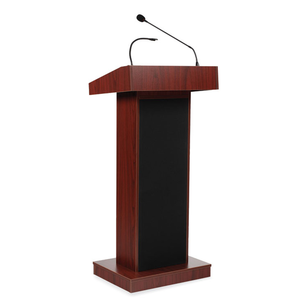 NATIONAL PUBLIC SEATING Oklahoma Sound® 800XMY Orator Lectern, 22 x 17 x 46, Mahogany