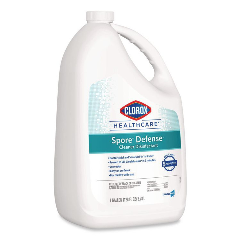 CLOROX SALES CO. Healthcare® 32409 Spore Defense Cleaner Disinfectant, Open System, 1 gal Refill Bottle, 4/Carton