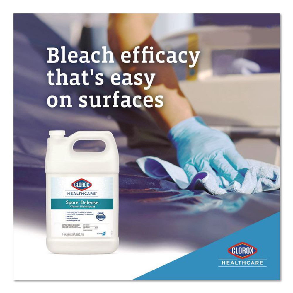 CLOROX SALES CO. Healthcare® 32409 Spore Defense Cleaner Disinfectant, Open System, 1 gal Refill Bottle, 4/Carton