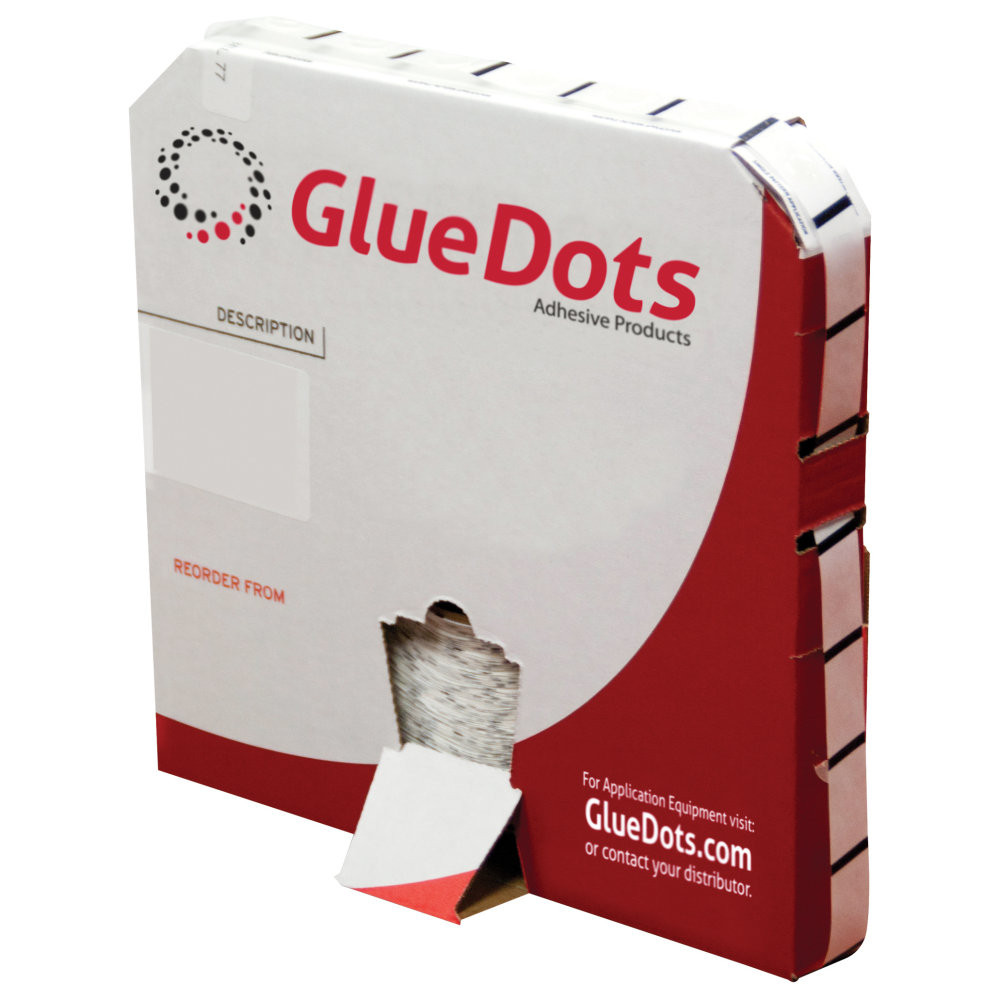 B O X MANAGEMENT, INC. FSC12122A.1.2 Glue Dots Super High Tack Glue Dots, Medium Profile, 1/2in, Clear, Pack Of 2,000
