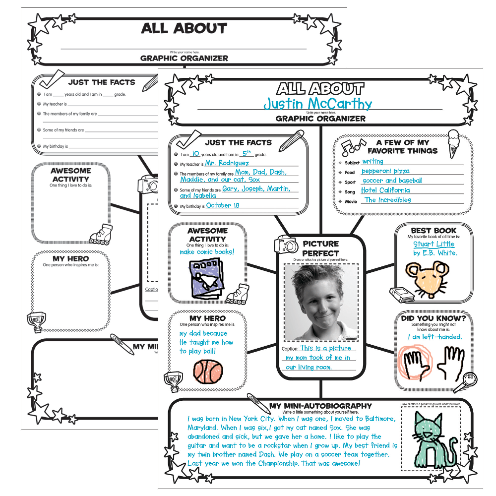 SCHOLASTIC INC 9780545015370 Scholastic Instant Personal Posters - All About Me Web
