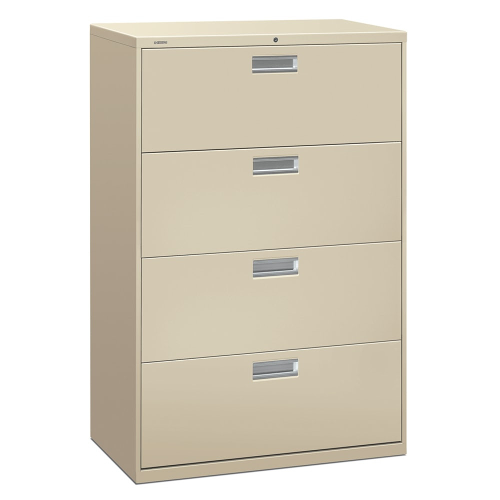 HNI CORPORATION HON 684LL  Brigade 600 36inW x 19-1/4inD Lateral 4-Drawer File Cabinet, Putty