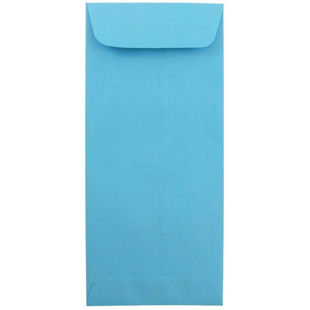 JAM PAPER AND ENVELOPE JAM Paper 15880  #10 Policy Envelopes, Gummed Seal, 30% Recycled, Blue, Pack Of 25