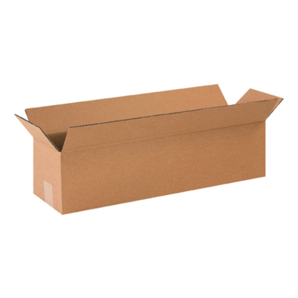 B O X MANAGEMENT, INC. Partners Brand 2486  Long Corrugated Boxes, 24in x 8in x 6in, Kraft, Bundle of 25