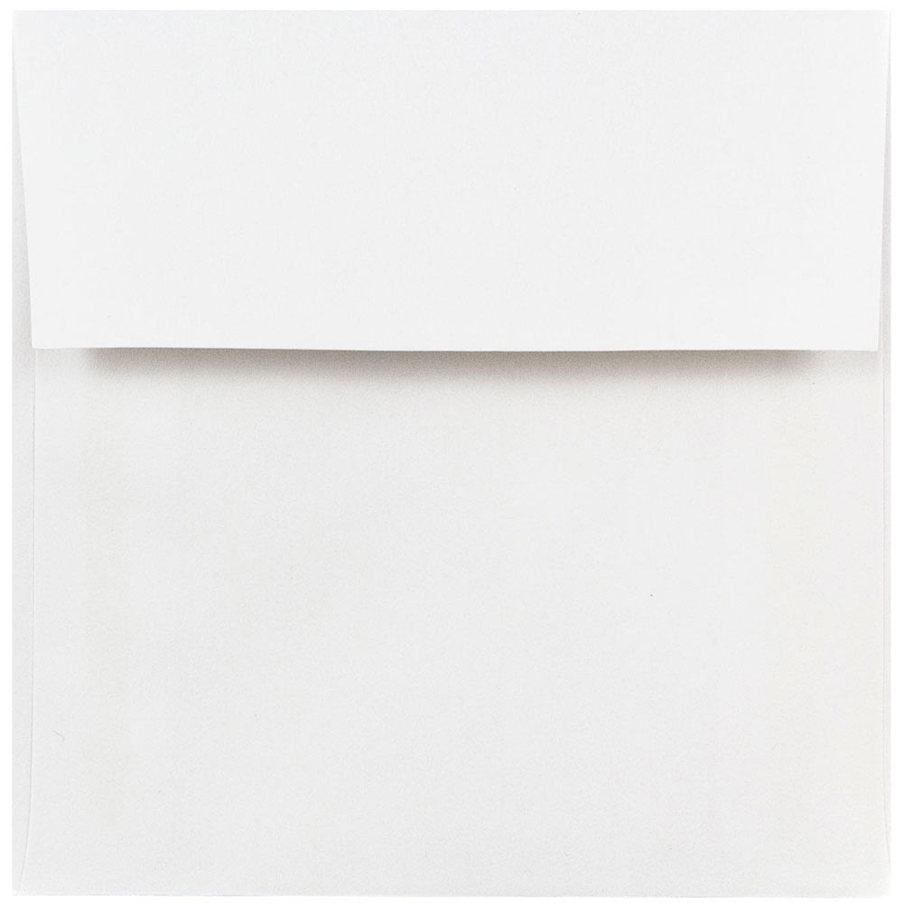 JAM PAPER AND ENVELOPE 28414 JAM Paper Square Invitation Envelopes, #5 Gummed Seal, White, Pack Of 25